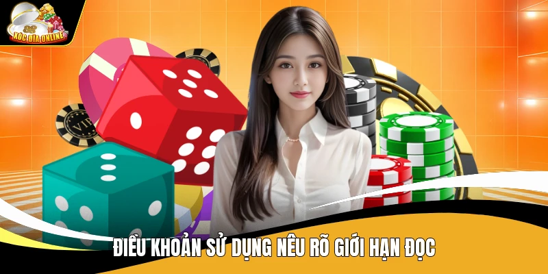 Điều Khoản Sử Dụng Xóc Đĩa - Quy Định Đọc Nội Dung Trên Trang 1 Điều khoản sử dụng nêu rõ giới hạn đọc