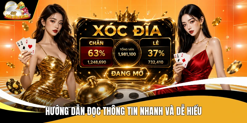 Câu Hỏi Thường Gặp Xóc Đĩa - Giải Đáp Trò Chơi Cho Người Mới 3 Hướng dẫn đọc thông tin nhanh và dễ hiểu